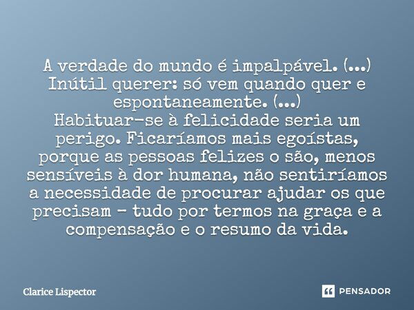 40 – Pq um é tudo… – IMPALPÁVEL