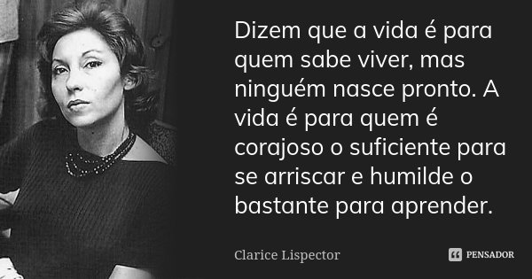 Clarice Lispector Frases Sobre A Vida
