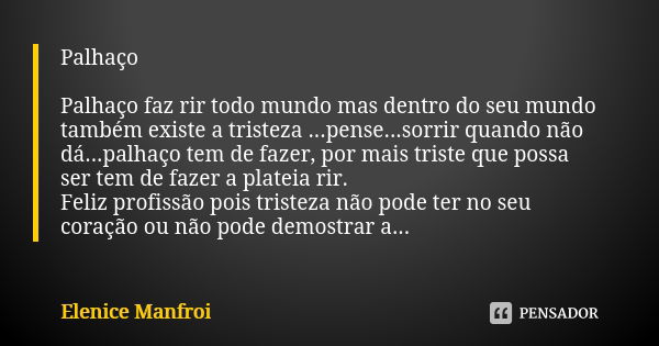 Vivemos em um palhaço mundo, Limão : r/brasilivre