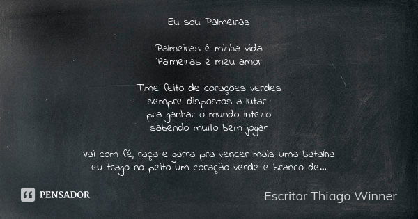 É só mudar a música: Palmeiras não - São Paulo meu amor