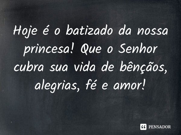 ⁠Hoje é o batizado da nossa princesa! Que o Senhor cubra sua vida de bênçãos, alegrias, fé e amor!