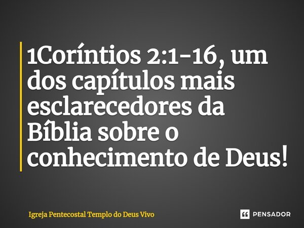 1 Coríntios 2:1 - Bíblia