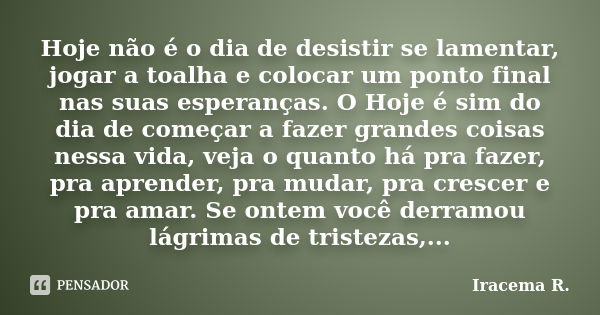 PAI, MÃE… NÃO QUERO JOGAR MAIS! DESISTIR