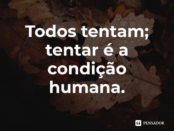 Todos tentam; tentar é a condição humana.... Frase de Jill Lepore.