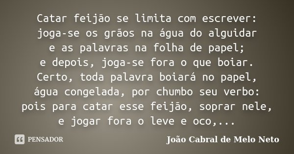 Catar Feijão, PDF, Poesia