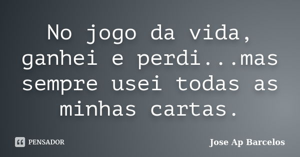 Perdi O Jogo