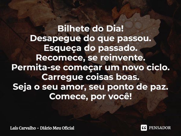 Bilhetes de amor - não esqueça disso. 💖