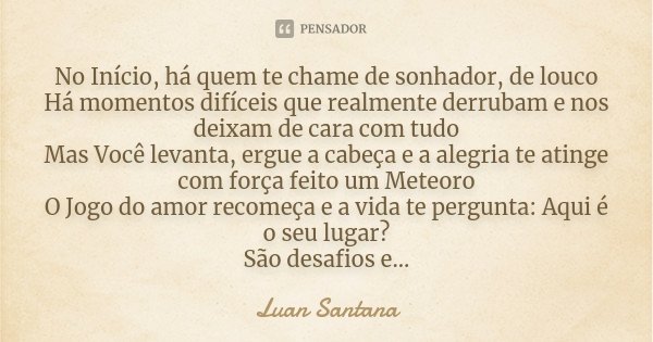 Letra de Jogo Do Amor - Luan Santana - Lyrics