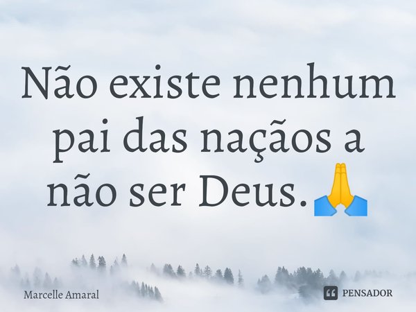 ⁠Não existe nenhum pai das naçãos a não ser Deus.🙏... Frase de Marcelle Amaral.