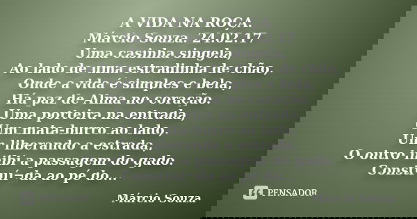 A Vida Na Roca Marcio Souza 24 02 17 Marcio Souza