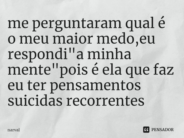 Me Perguntaram Qual E O Meu Maior Narval