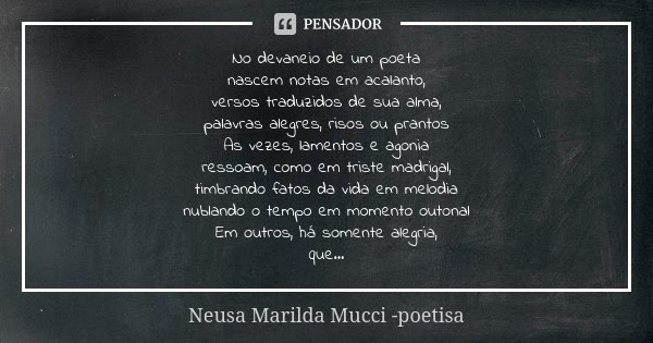 Neusa Marilda Mucci - poetisa