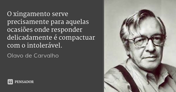 Resultado de imagem para frases do olavo de carvalho