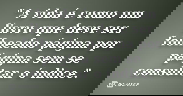 A Vida E Como Um Livro Que Deve Autor Desconhecido