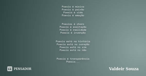 Uma poesia sobre mim🕊 Wesley Sousa Alves - Pensador