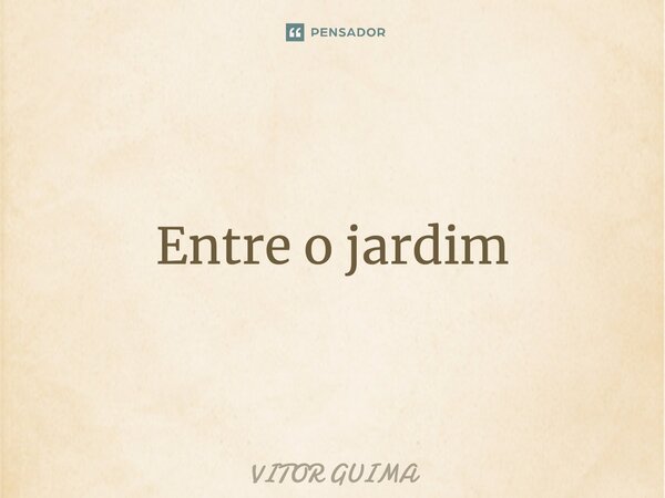 ⁠Respiro fundo pra não desabar No meio do retrato Entre o jardim... Frase de VITOR GUIMA.