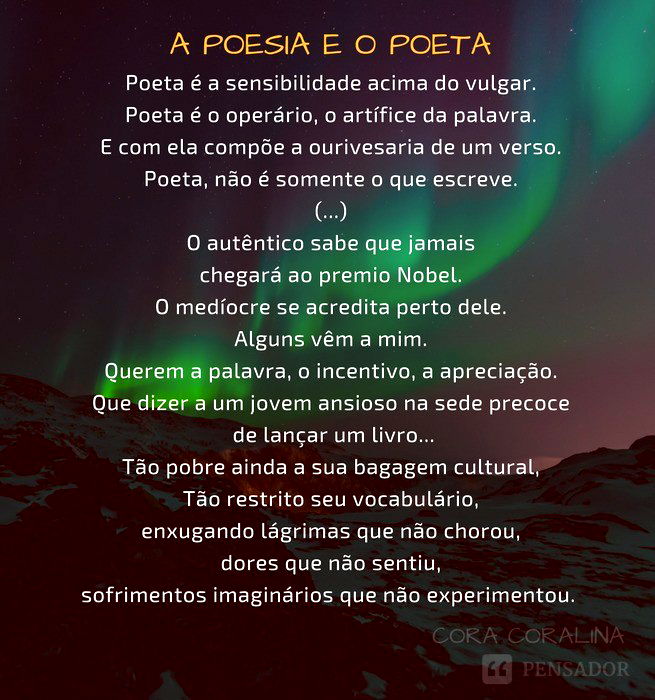 A poesia e o poeta