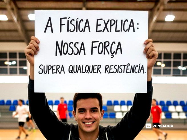 A física explica: nossa força supera qualquer resistência.