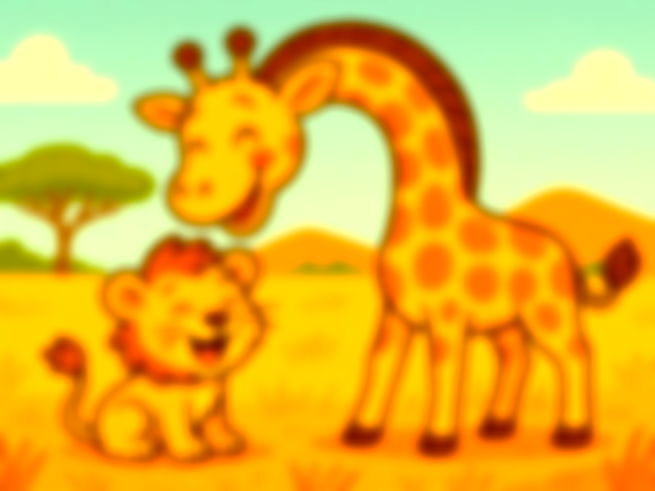 a girafa com medo de altura