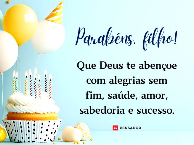 Fundo azul-claro e elementos que remetem a aniversário (bolo e balões) à direita.