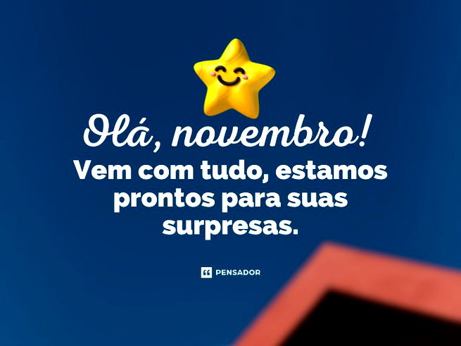 Novidades do mês: NOVEMBRO