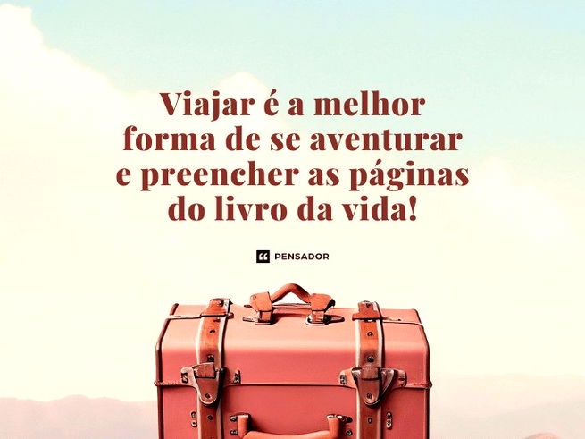 Bagagem rosa com céu ao fundo.