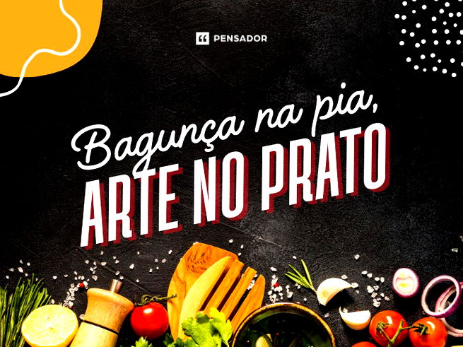 Bagunça na pia, arte no prato.