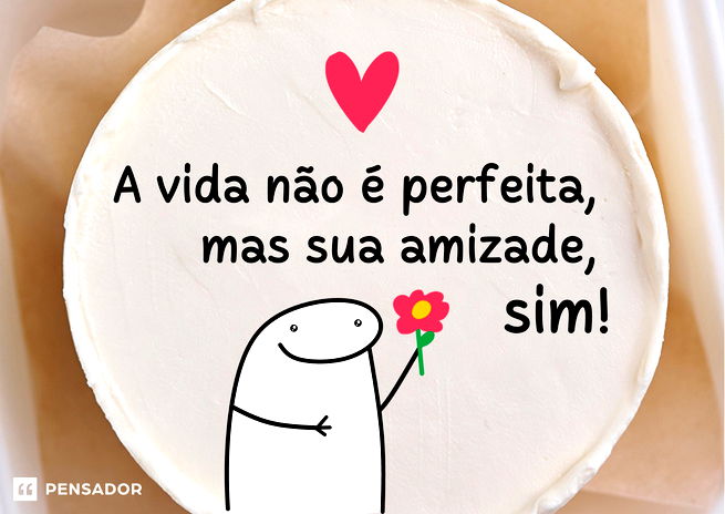 A vida não é perfeita, mas sua amizade, sim!
