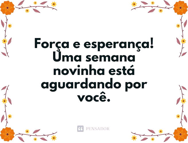 20 frases de motivação para você começar bem a semana