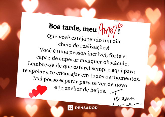 Frases de Boa Tarde com Amor