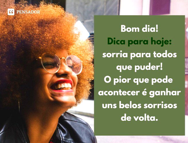 Dica de hoje  Frase do dia