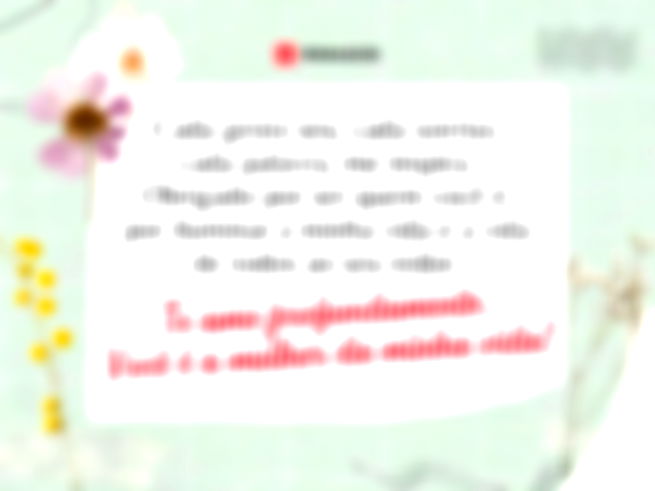 Cada gesto seu, cada sorriso, cada palavra, me inspira. Obrigado por ser quem você é, por iluminar a minha vida e a vida de todos ao seu redor. Te amo profundamente. Você é a mulher da minha vida! 