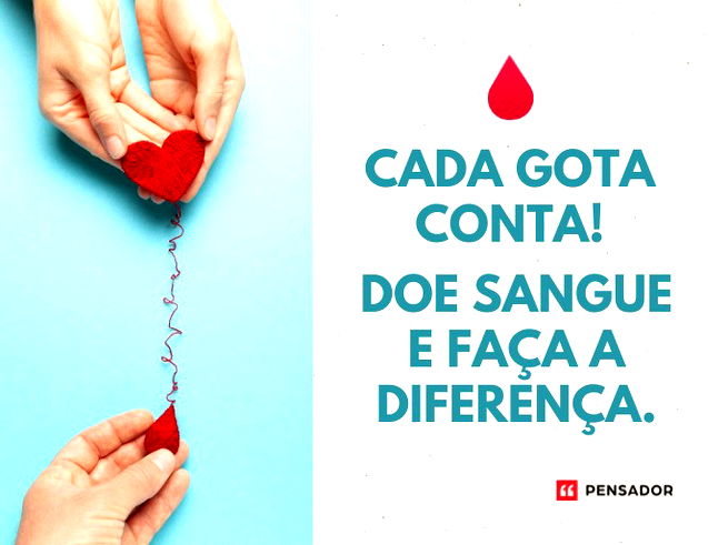 Cada gota conta! Doe sangue e faça a diferença.