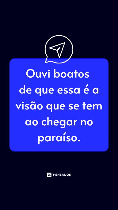 Texto em balão de fala para simular uma conversa na DM do Instagram.