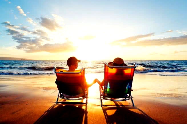 Casal na praia