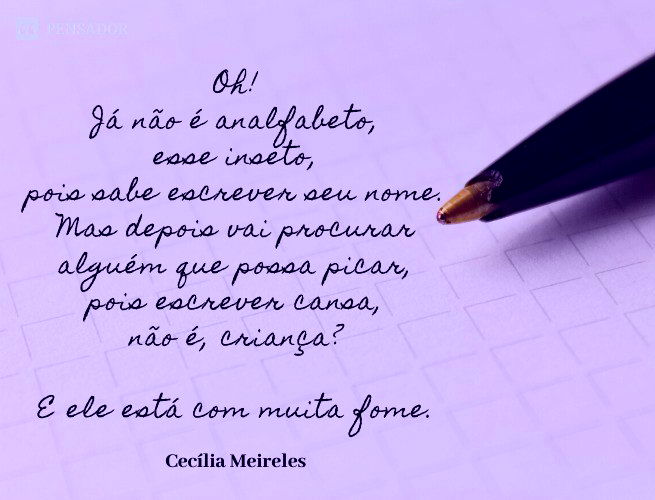 Cecília Meireles – Poemas, frases e mensagens