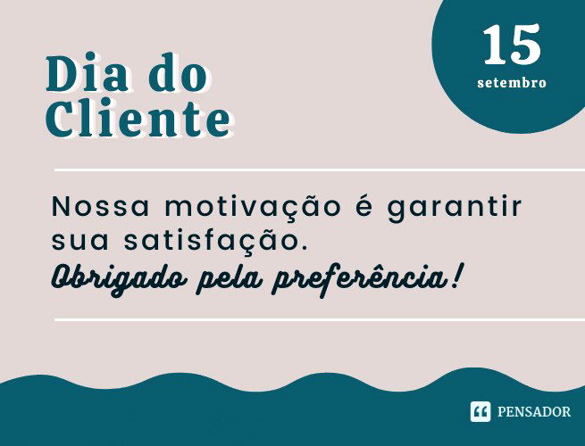 Nossa motivação é garantir sua satisfação. Obrigado pela preferência!