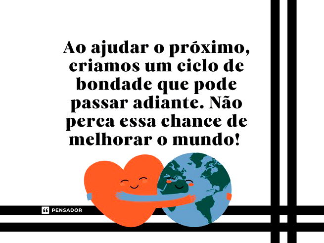 Desenho de coração e mundo se abraçando.