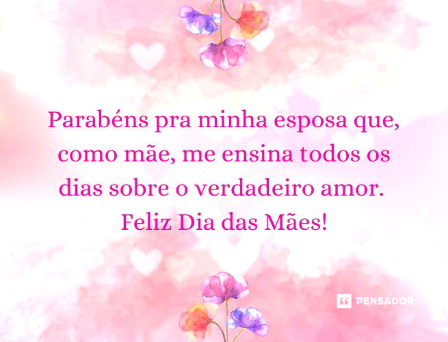Parabéns pra minha esposa que, como mãe, me ensina todos os dias sobre o verdadeiro amor. Feliz Dia das Mães!