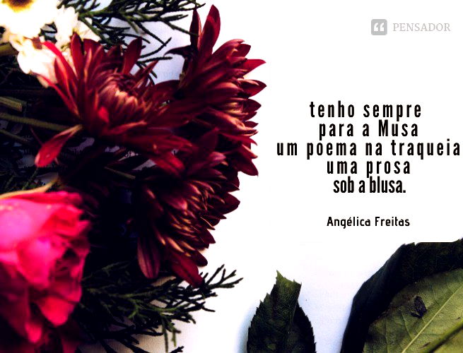 tenho sempre para a Musa um poema na traqueia uma prosa sob a blusa