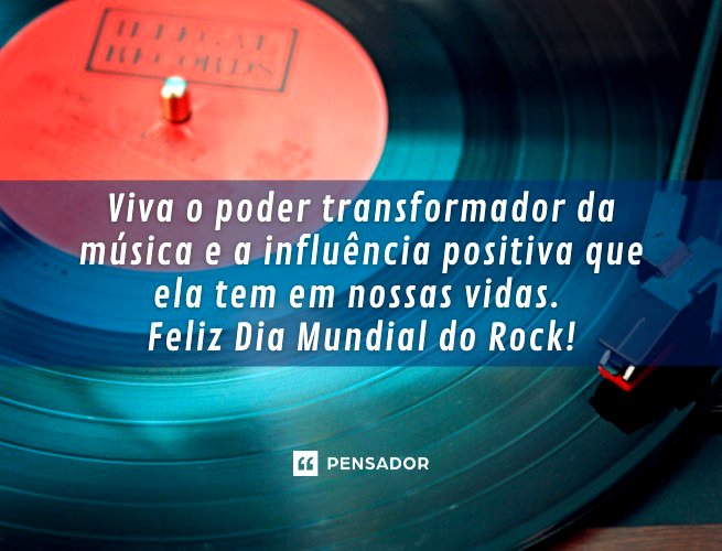 Viva o poder transformador da música e a influência positiva que ela tem em nossas vidas.  Feliz Dia Mundial do Rock!