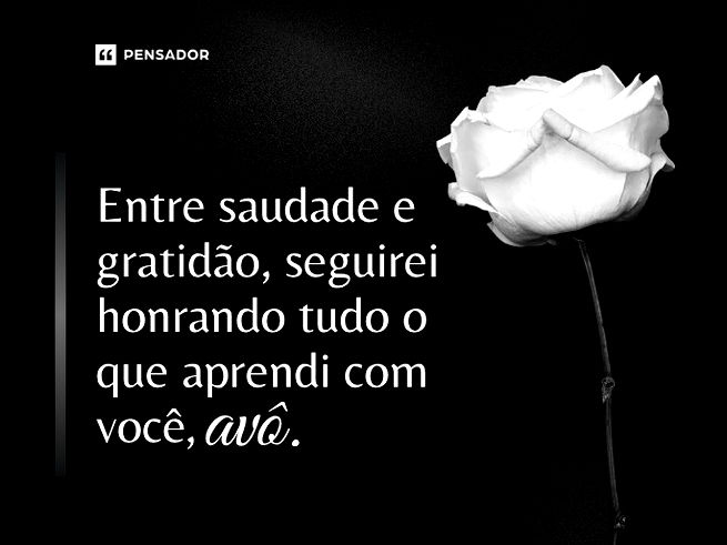 Entre saudade e gratidão, seguirei honrando tudo o que aprendi com você, avô.
