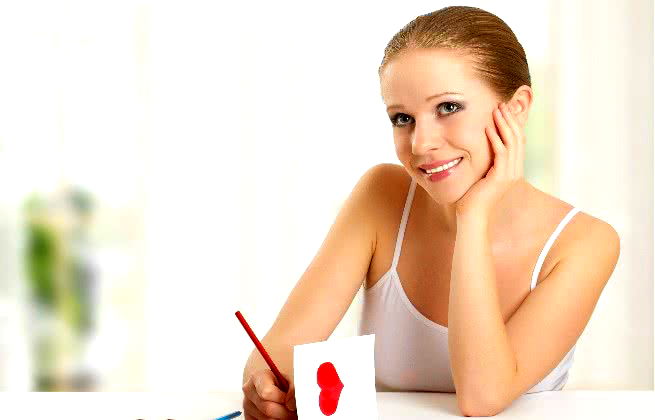 Escrevendo carta de amor