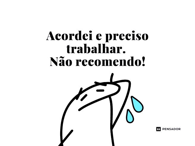 Flork suando de desespero.