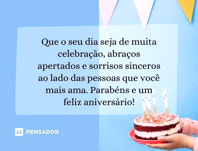 frase aniversário celebração