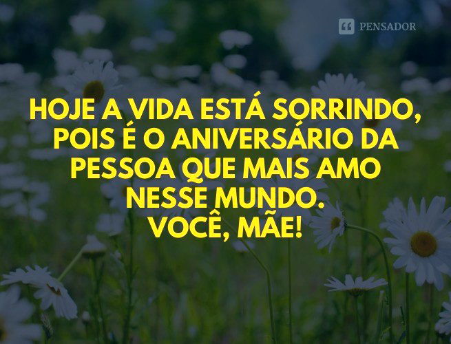 Hoje a vida está sorrindo, pois é o aniversário da pessoa que mais amo nesse mundo. Você, mãe!