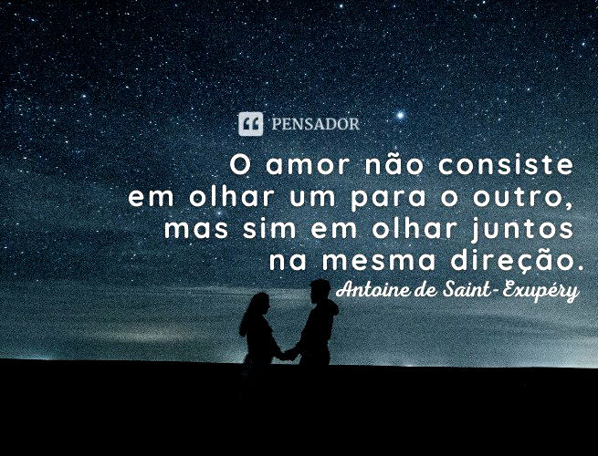 O amor é uma luz que não deixa escurecer a vida