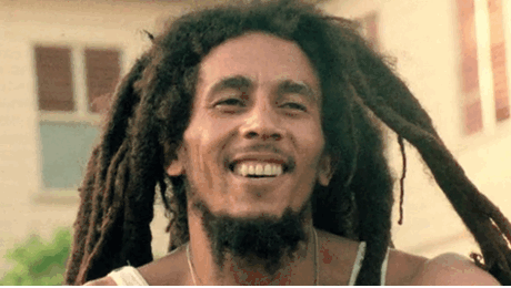 Bob Marley rindo