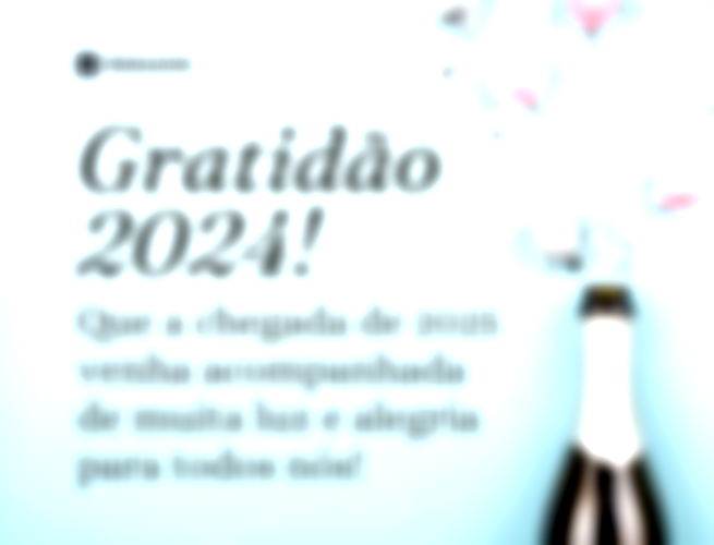 Gratidão 2024! Que a chegada de 2025 venha acompanhada de muita luz e alegria para todos nós!