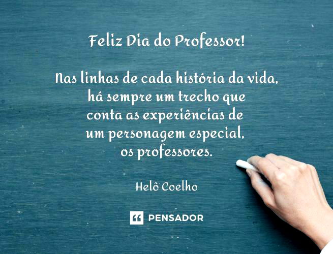 Orgulho de ser chamada de professora